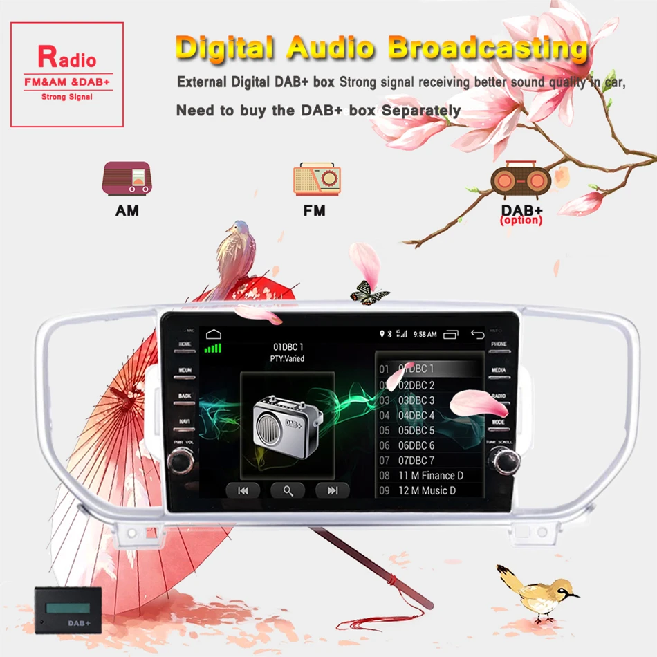 Автомобильный DVD стереомагнитофон 4 Гб + 64 ПЗУ Android 10 0 для Kia Sportage 2016 2017 2018 KX5 GPS
