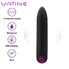 Вибратор-пуля VATINE, 10 скоростей, Стимулятор клитора, Вагинальный Массажер, сильная вибрация, точки G, оргазм интимные игрушки для женщин