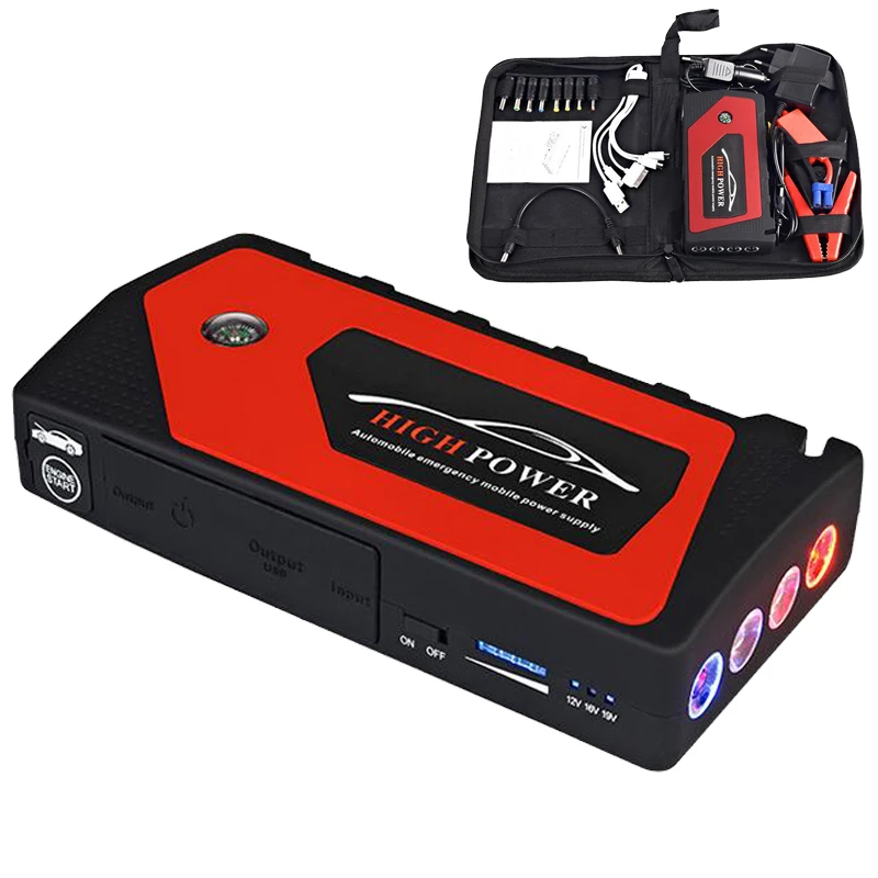 Автомобильный стартер аварийное пусковое устройство 18000Mah 4Usb светодиодный