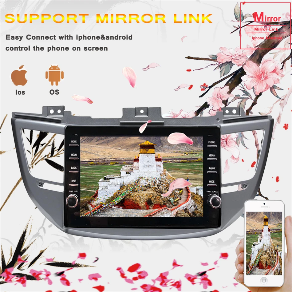 2 DIN 4 + 64 ГБ Android 10 0 автомобильный DVD gps для Hyundai Tucson 2016 2017 2018 2019 Радио стерео
