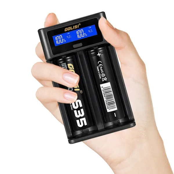 Умное зарядное устройство LEORY Golisi I2 с USB портом 2 А ЖК дисплей для литий