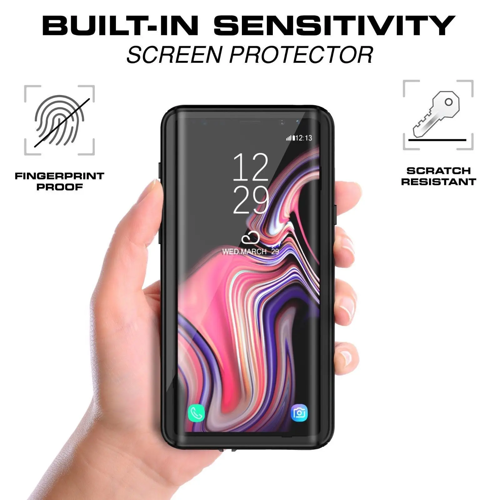 Чехол для Samsung S9 водонепроницаемый чехол Galaxy Note 9 8 Plus Ультратонкий со встроенной