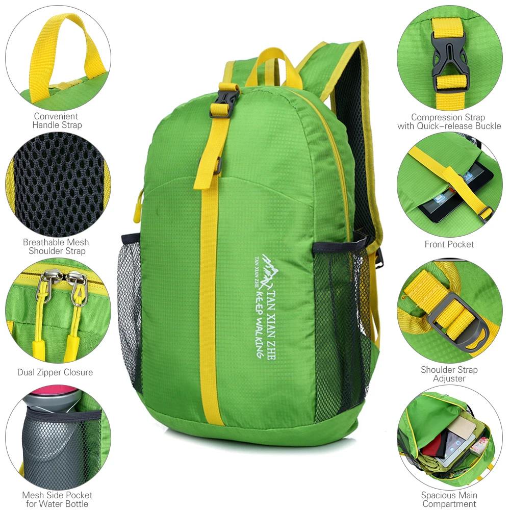 Lightweight Packable Backpack Travel Folding Daypack Bag Cycling Bags Outdoor Camping Hiking | Спорт и развлечения