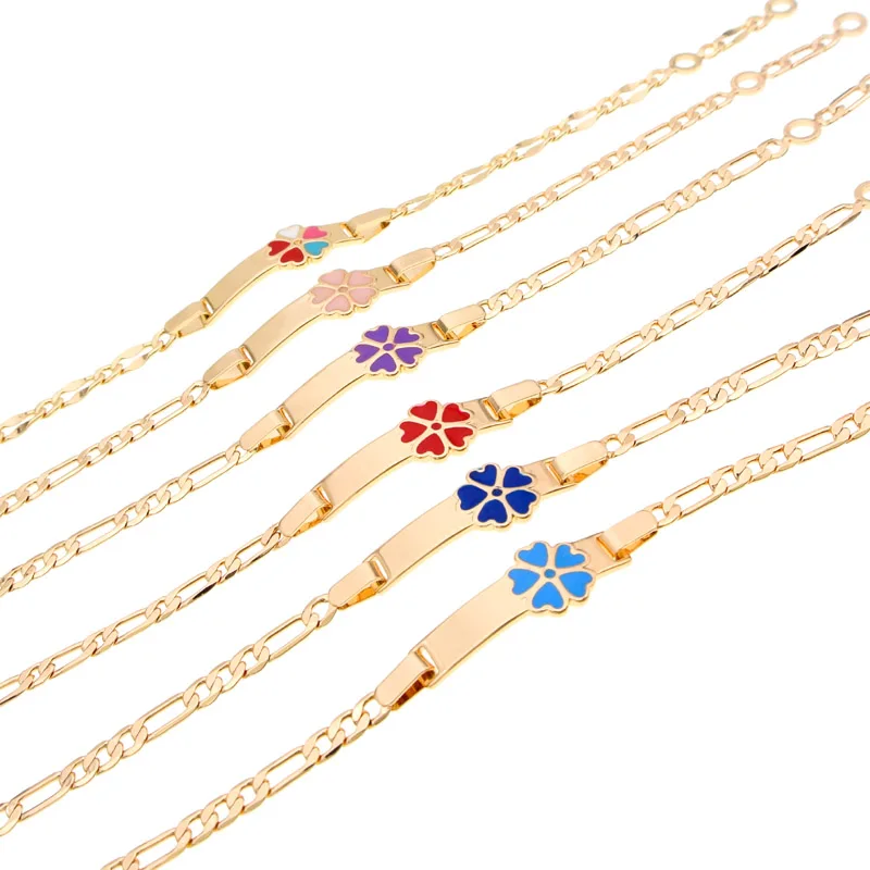 

Colorful Heart Gold Baby Bracelets Enfants Kids Jewelry Christening Kinder Armband Pulseiras Bebe Bracciali Bambini Child B0929