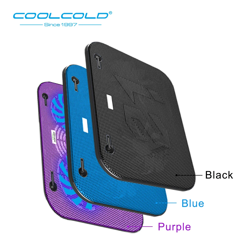 COOLCOLD двойные вентиляторы охлаждающая подставка для ноутбука охладитель воздуха