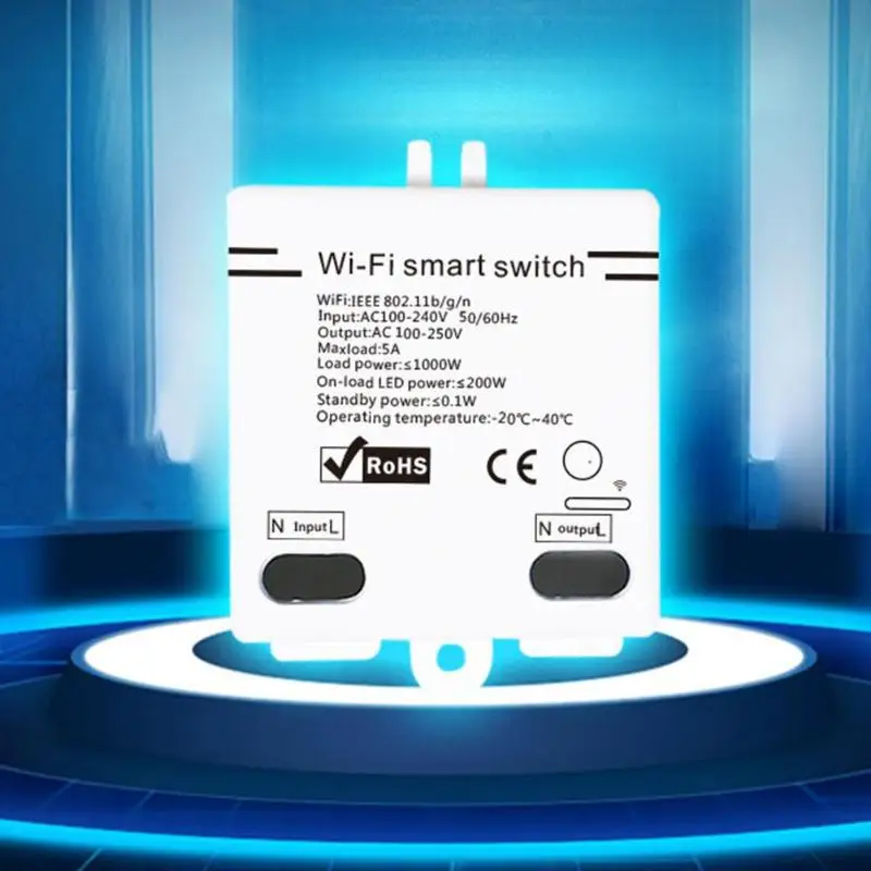 Беспроводной Wi Fi умный настенный выключатель модуль для работы с Alexa Google Home