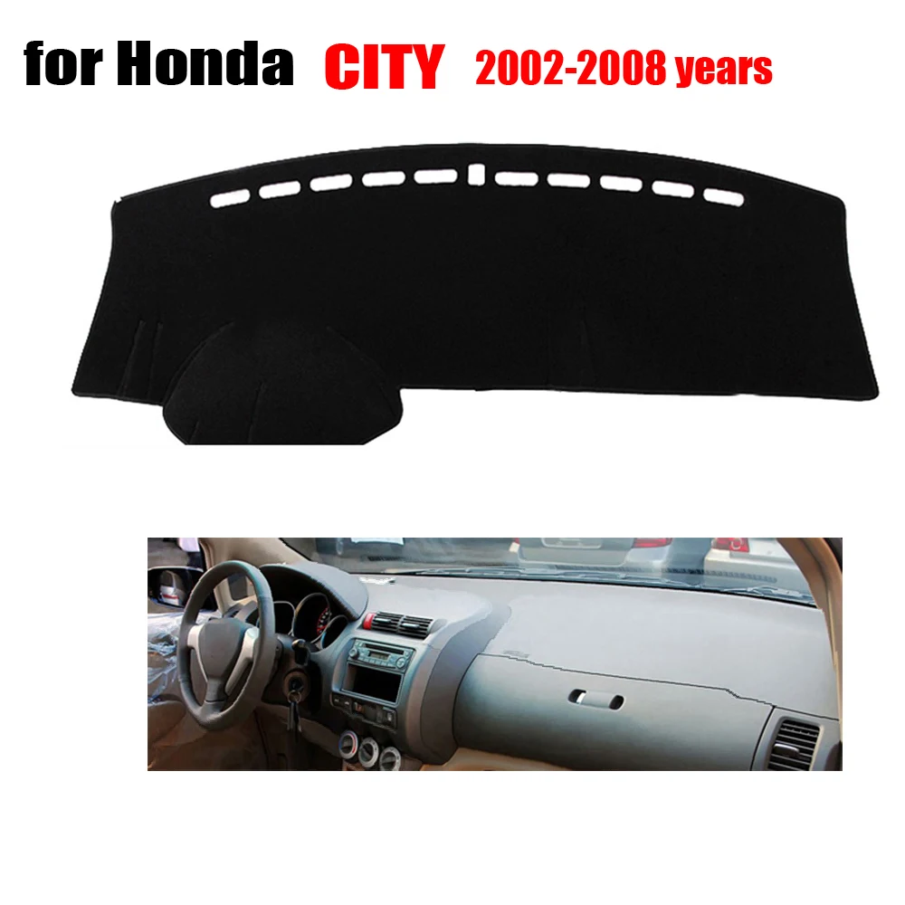 

Чехлы на приборную панель автомобиля для Honda old CITY 2002-2008 лет, коврик для левого руля, аксессуары для автомобиля
