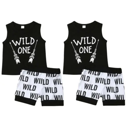 2019 Brand 2pcs Toddler Newborn Baby Boy Clothes Letter Arrow T-shirt Tops+Letter Pants Summer New Clothing Sets Cool 3-24M |