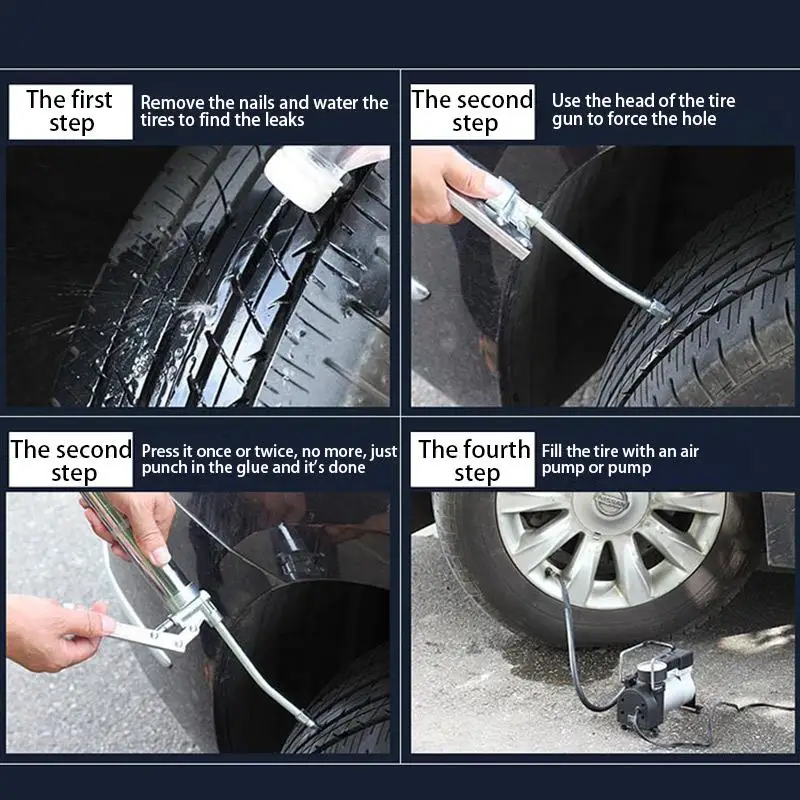 

New Upgraded Car Tire Repair Inner Tire Rubber Strip Emergency Vacuum Tire Fast Repair Tool