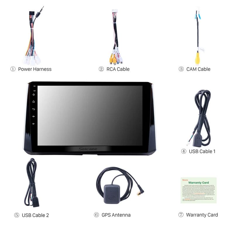 Автомобильный мультимедийный плеер Seicane Android 8 1 10 дюйма 2Din GPS навигация Mirror Link USB
