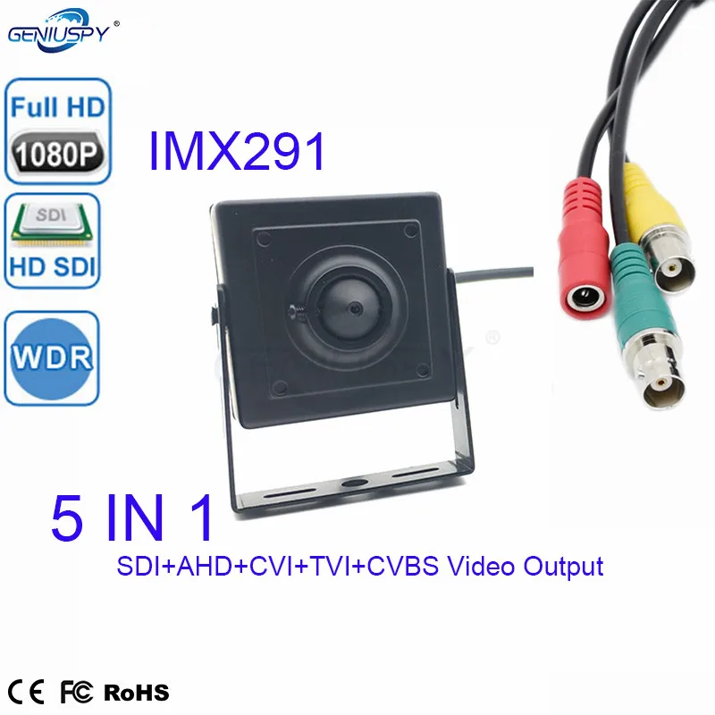 Недорогая мини камера SDI 1080P Low Lux WDR IMX291CMOS + AHD TVI CVI CVBS 5 в 1 HD Cctv для банковских и