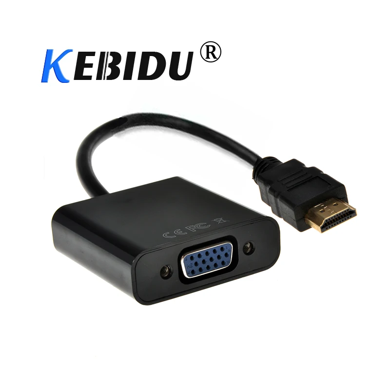 Совместимому с HDMI к VGA Кабель адаптер мужской женское конвертер совместимому RGB