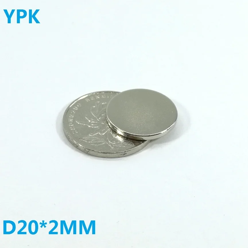 50 шт./лот неодимовый магнит 20*2 N38 сильный NdFeB редкоземельный постоянный 20x2 |