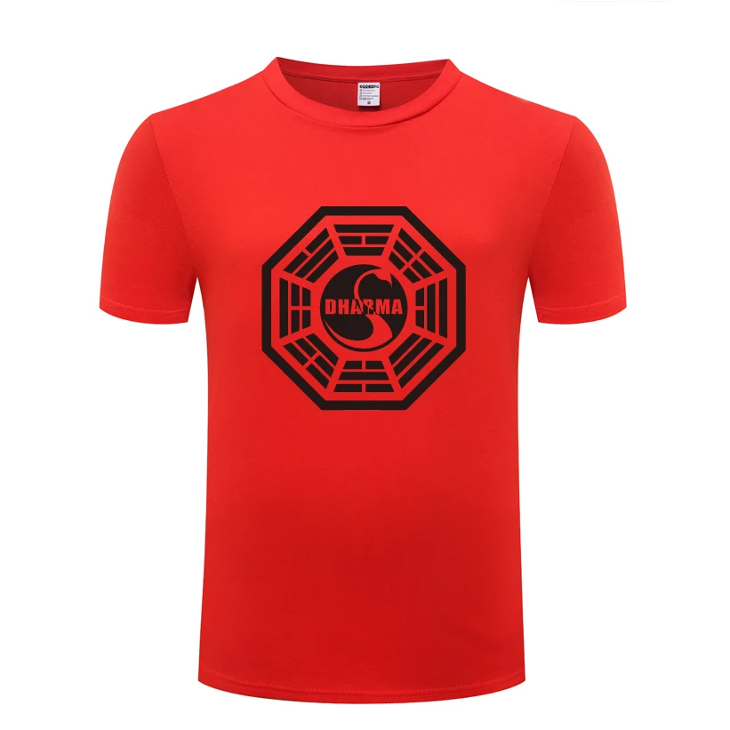 Dharma Initiative Swan Logo Lost Мужская футболка 2018 новая хлопковая Повседневная с коротким