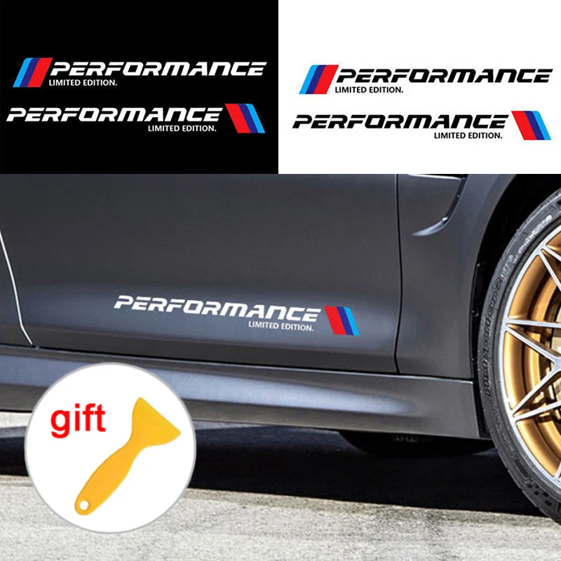 2 шт. автомобильный боковой двери Светоотражающие Стикеры для BMW E46 E39 E60 E90 E36 F30 F34 F10