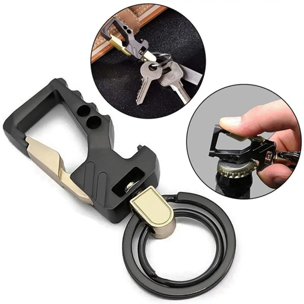 Men Stainless Steel Metal Multi-function Car Black Gray Keychain Casual Opener | Украшения и аксессуары