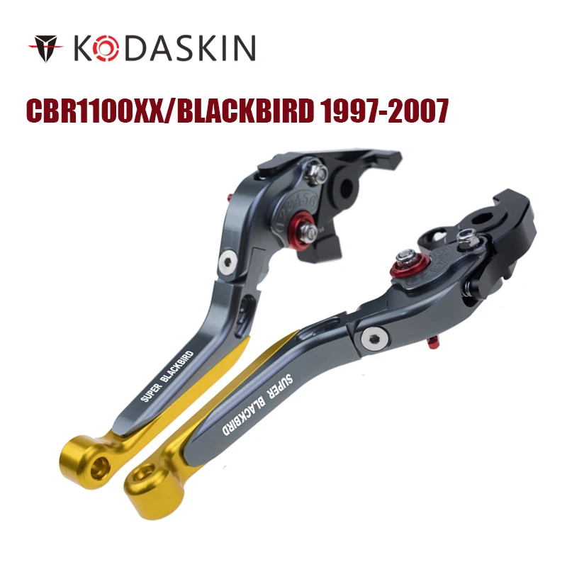 

KODASKIN левое и правое Складные Выдвижные сцепные рычаги для Honda CBR1100XX/BLACKBIRD 1997-2007