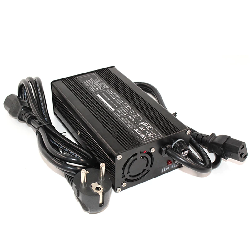 50.4V 4A Charger Li-ion for 44.4V 12S Electric Bike lithium Battery Aluminum shell With fan | Электроника