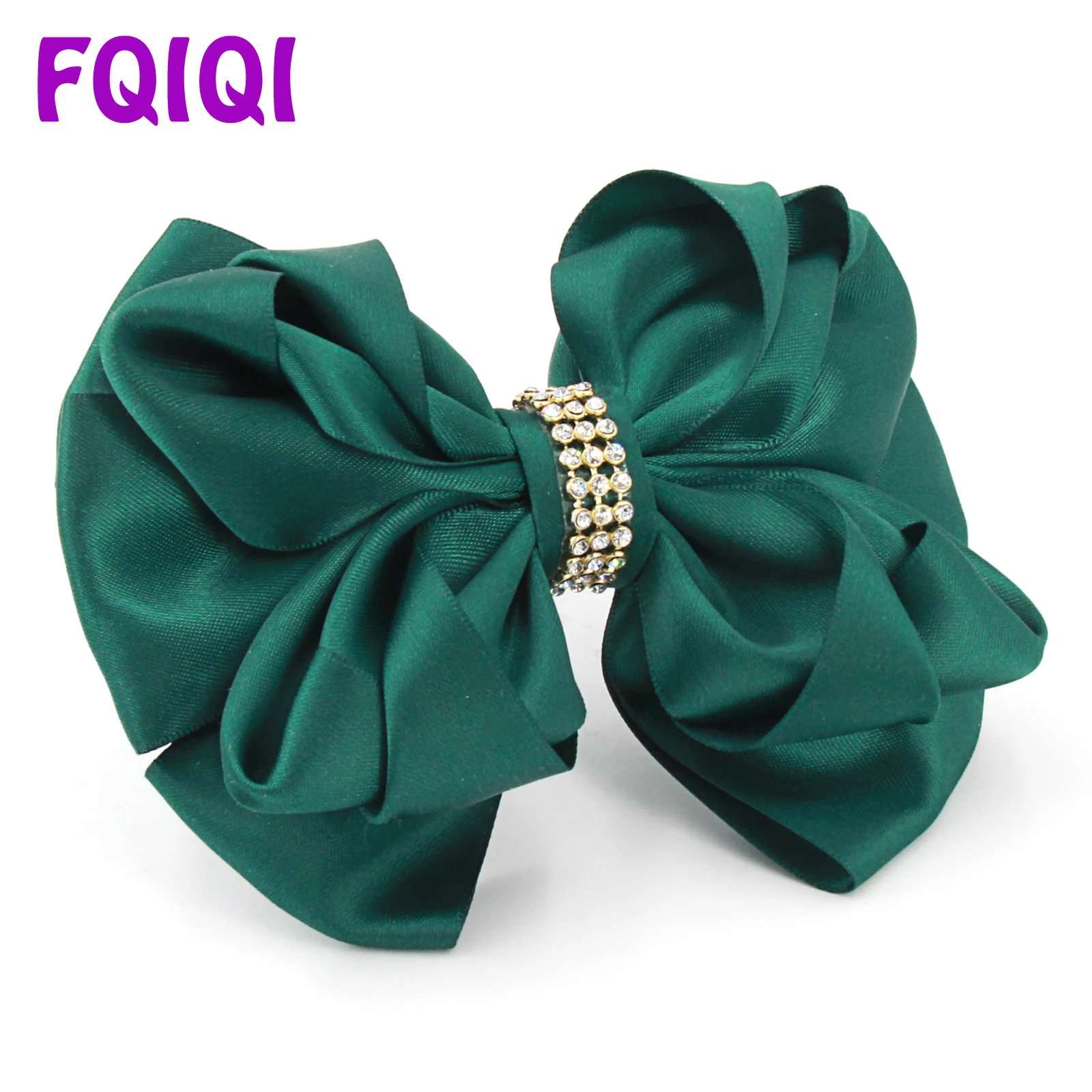 FQIQI 5 Inch Women Shining Ribbon Handmade Bow Baby Hair Clip Christmas Bows Dance Party Kids Accessories Knot | Детская одежда и