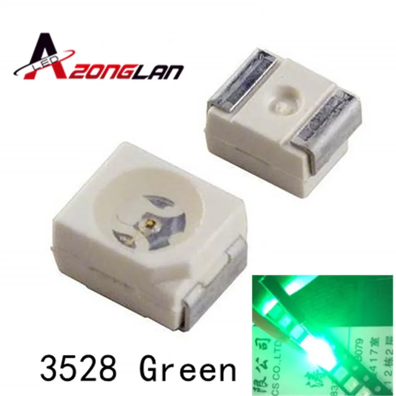 200 шт. SMT SMD светодиодный 3528 1210 Цвет зелёный вода Ультраяркий светоизлучающий диод
