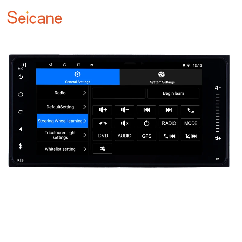 Seicane 7 дюймов Android 9 0 2Din автомобильное радио для универсального TOYOTA Corolla HD