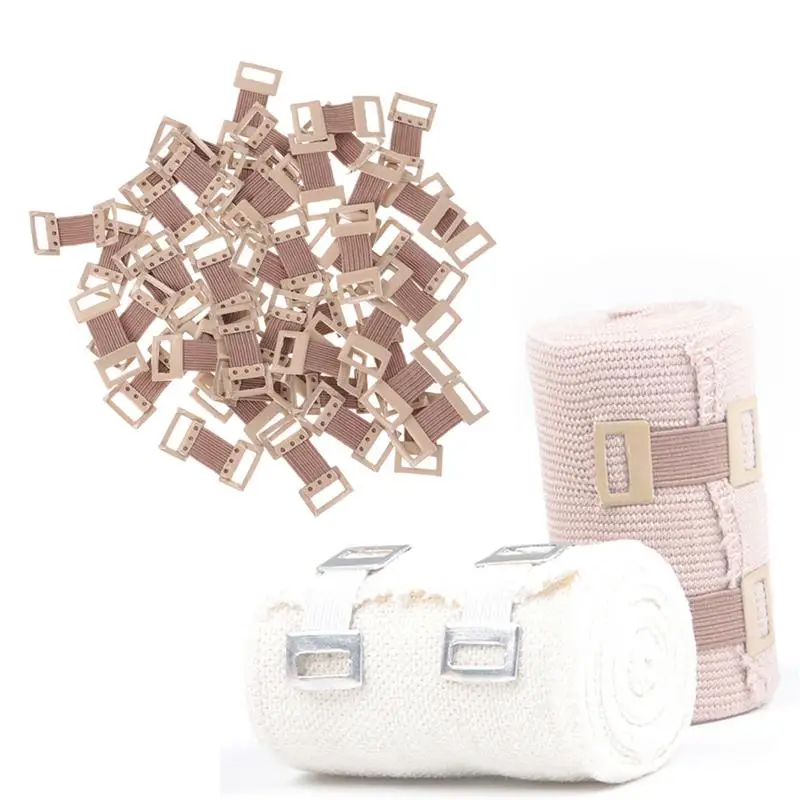 50pcs Elastic Bandage Clips Stretch Metal Clasps for Various Types Bandages