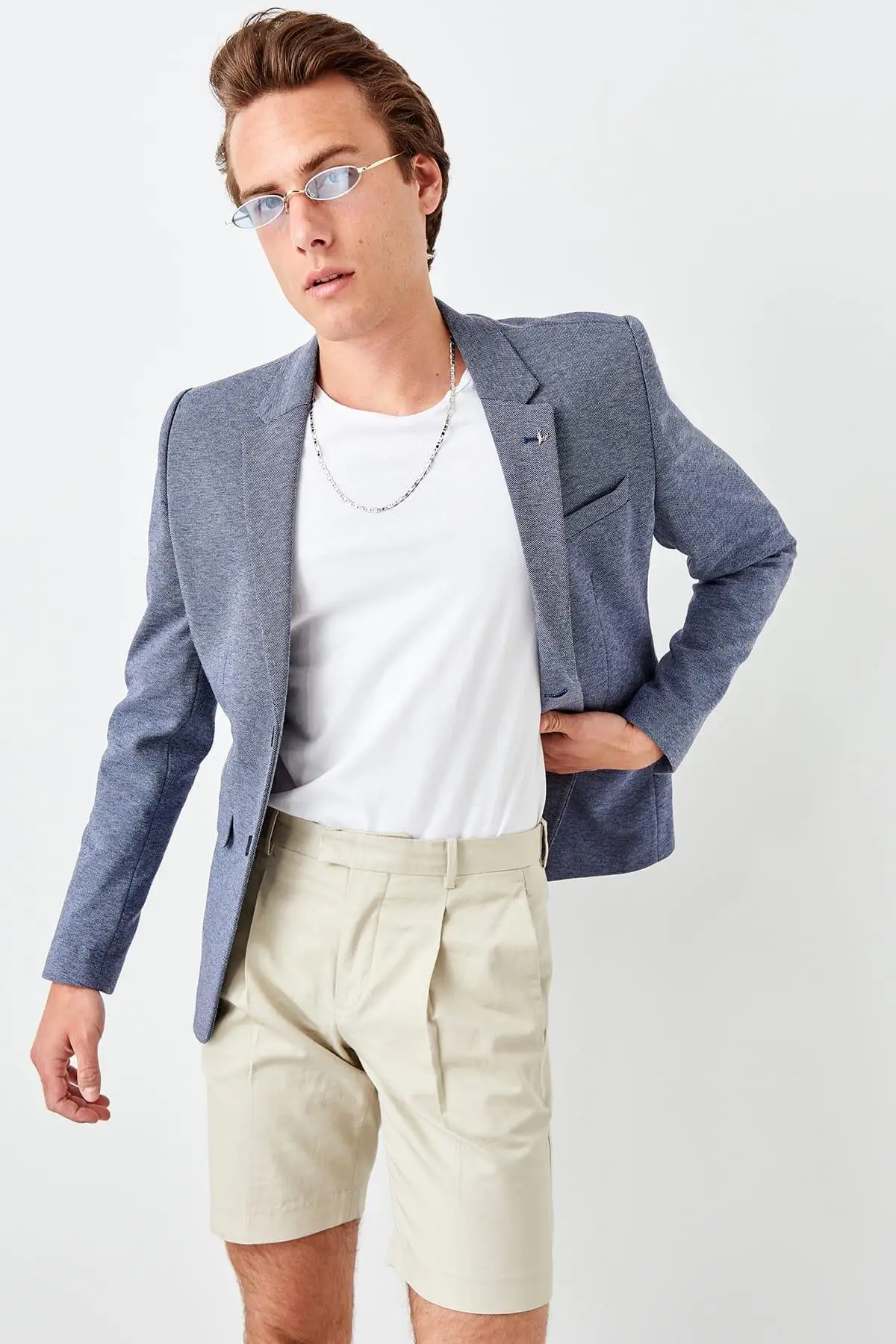 Trendyol новый темно синий мужской Slim Fit булавки Ceket TMNSS19RA0003|Женские куртки| |