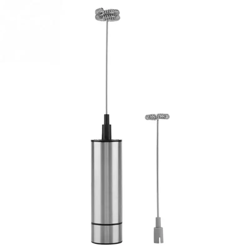 

Electric Milk Frother Single/Double Spring Whisk Hand Milk Foamer Kitchen Mixer for Cappuccino Coffee Egg Beater Drinks Blender