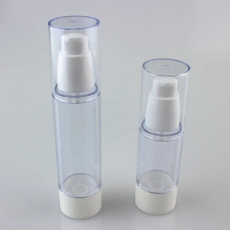 100pcs 30ml Transparent Airless Pump Lotion Vacuum Pump Bottle Plastic Travel Bottle Refillable Bottles