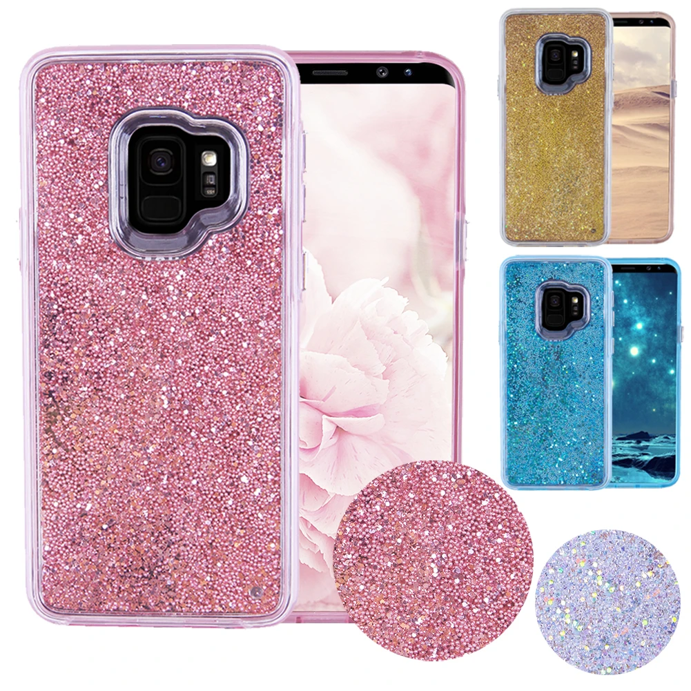 Зыбучий песок чехол для Samsung Galaxy S10/S10e/S10 Plus чехлы крышка 360 ТПУ Блестки Блестящий с