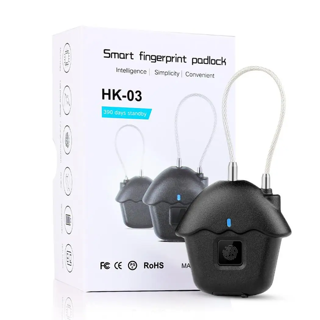 Fingerprint Padlock Smart Portable -10-40 Keyless Home 360-degree Security 1 seconds Lock | Безопасность и защита
