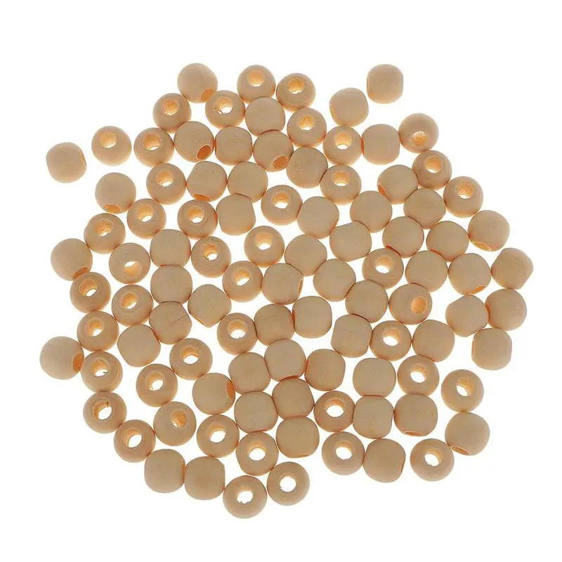 1 pack of 20 round single holes large natural wood beads - 12 mm | Украшения и аксессуары