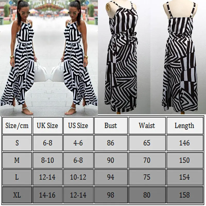 Fashion Women Bohemian Sleeveless Long Maxi Dresses Summer Evening Party Dress Casual Loose Holiday Beach Sundress Hot | Женская одежда