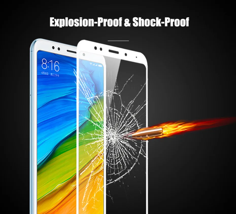 3D полное покрытие закаленное стекло для Redmi 5 plus Защитное экрана Xiaomi черное