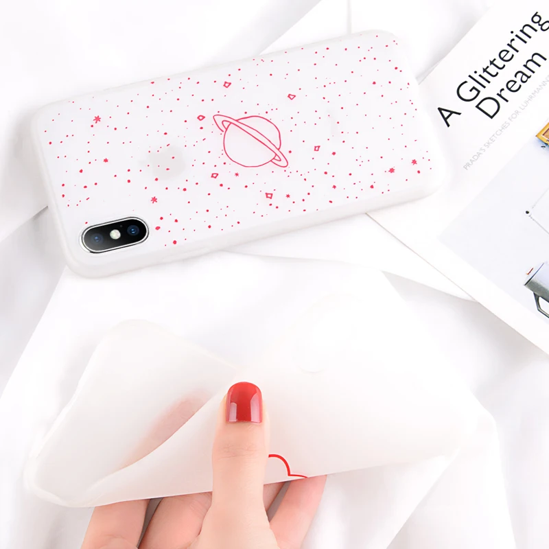 Moskado Телефон чехол для iPhone 6 S 7 8 плюс X XR XS Max световой Любовь Сердце звездное небо