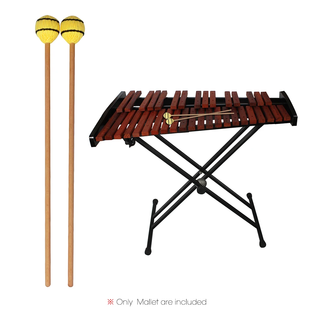 1 пара молотков палок Marimba для ксилофона Glockensplel молоток с ручки из бука ударный