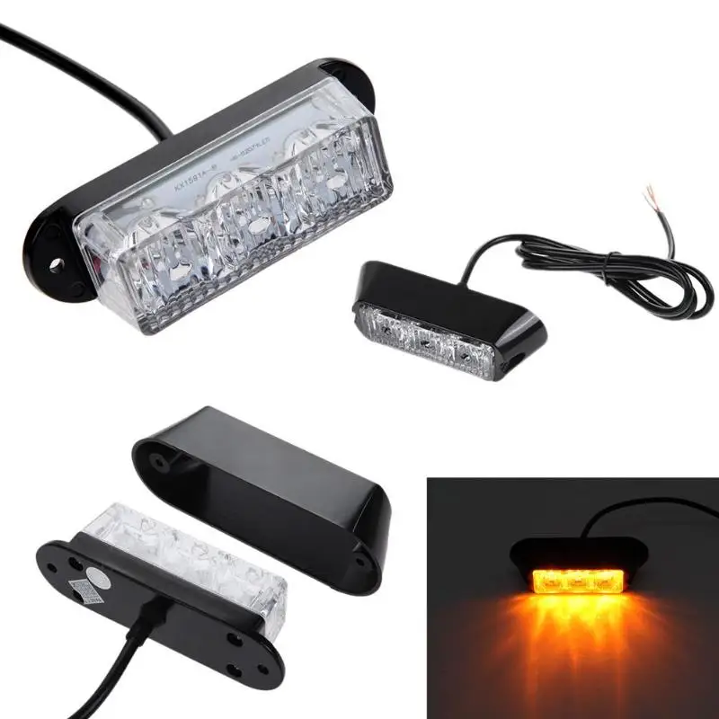 2x 3LED Янтарный стробоскоп мигающие огни восстановление пробоя автомобиль
