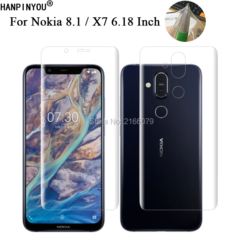 Для Nokia 8 1/X7 TA 1131 6 18 &quotМягкий ТПУ Передняя Задняя крышка полная защита экрана