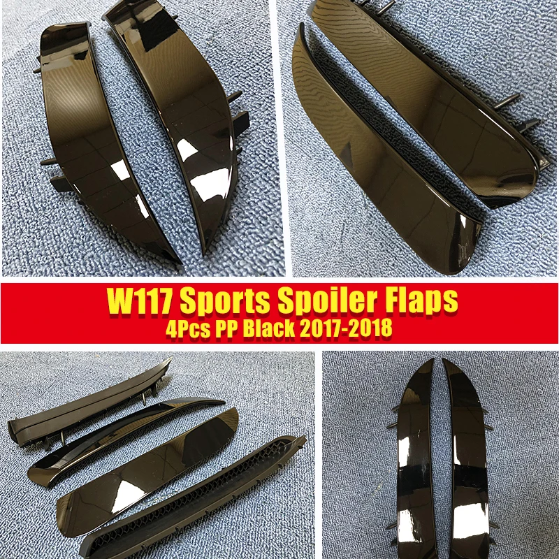Для W117 4-шт PP задний спойлер клапан воздушный поток Vent Rafts Splitter CLA-Class CLA180 CLA200 CLA250