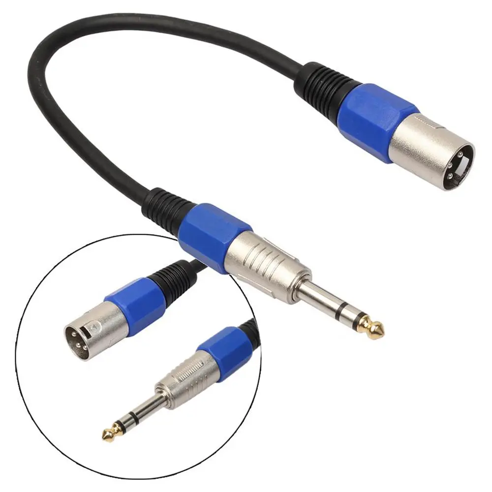 3Pin XLR штекер 1/4 дюйма 6 35 мм стерео микрофон адаптер кабель шнур | Спорт и