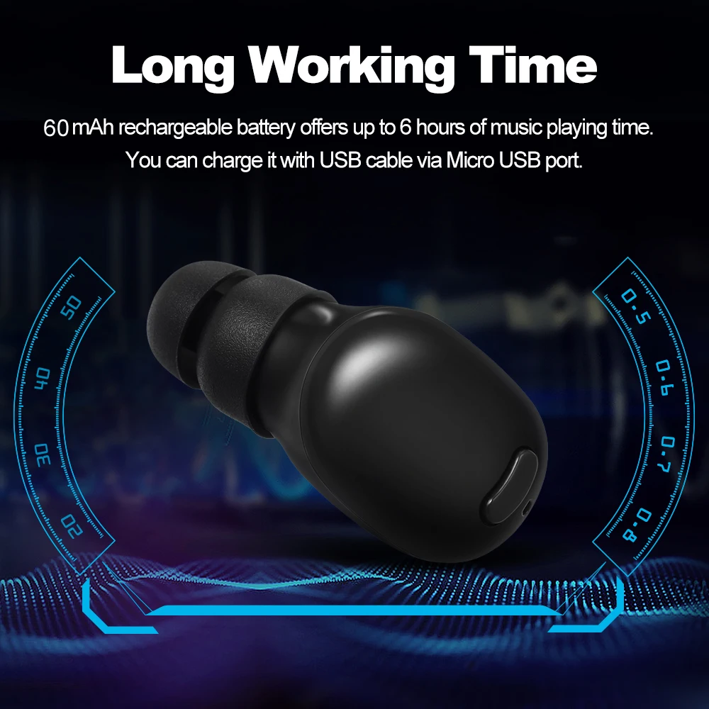 Docooler S8 Bluetooth наушники мини вкладыши BT 4 2 музыка Беспроводной гарнитура спортивные