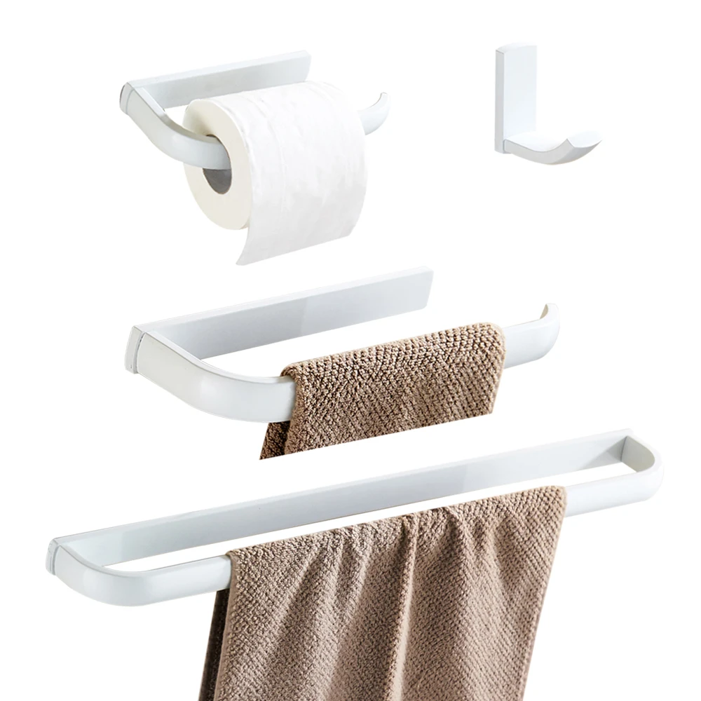 

Leyden Brass Bathroom Hardware Set White 4pcs, Set Of 4 Packs Includes Towel Bar,Towel Ring,Toilet Paper Holder,Towel Hook