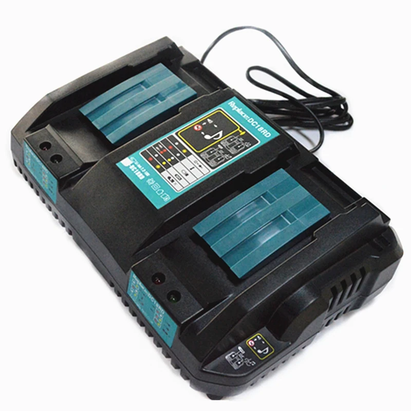 

Double Li-ion Battery Charger For Makita 14.4V 18V BL1830 Bl1430 DC18RC DC18RA