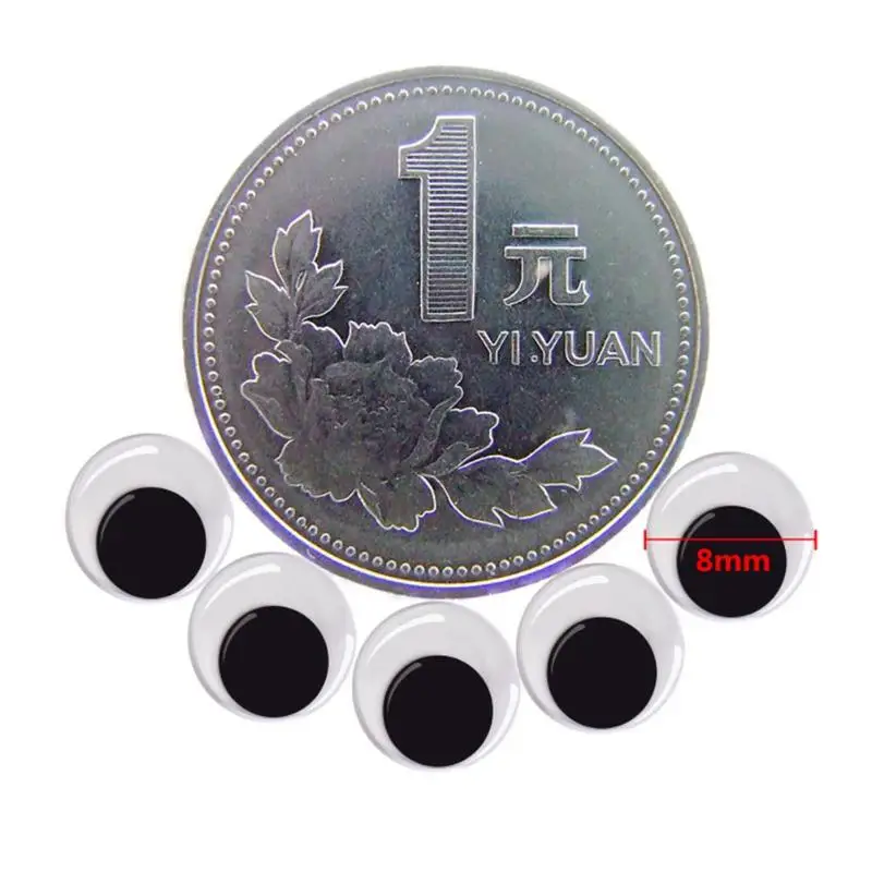 30/100 шт Пластиковые поддельные движущиеся глаза DIY самоклеющиеся игрушки