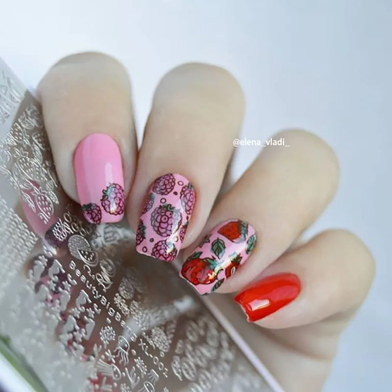 BeautyBigBang 6*12 см пластины для стемпинга ногтей из нержавеющей стали летние цветы