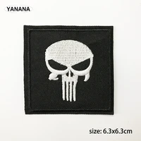 black and white skeleton ghost patch iron on embroidered sew applique fabric badge garment diy clothes