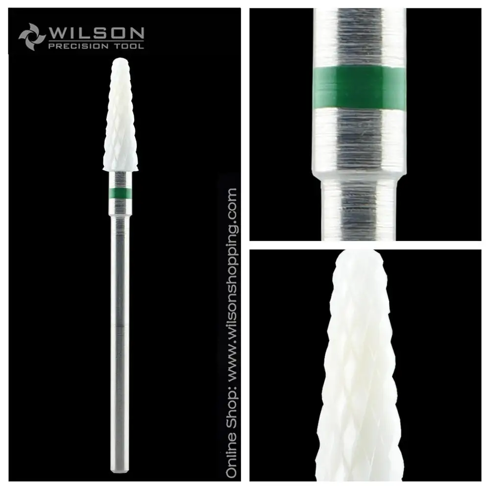 4.5mm Conical Shape - WILSON White Ceramic Nail Drill Bit & Zirconia Ceramic Burs(6400305 6400405 6400505 6400605)