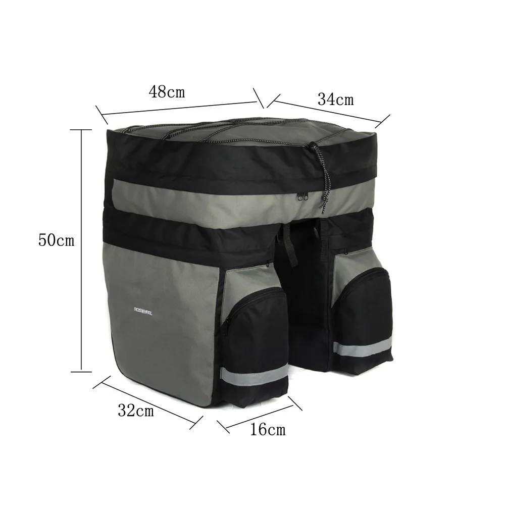 ROSWHEEL 60L велосипедная сумка MTB двухсторонняя задняя стойка для заднего сиденья