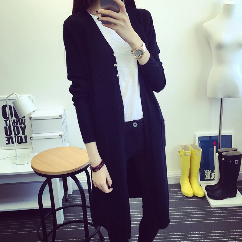 New Spring Women Sweater Cardigans Casual Warm Long Design Female Knitted Coat Cardigan Lady |