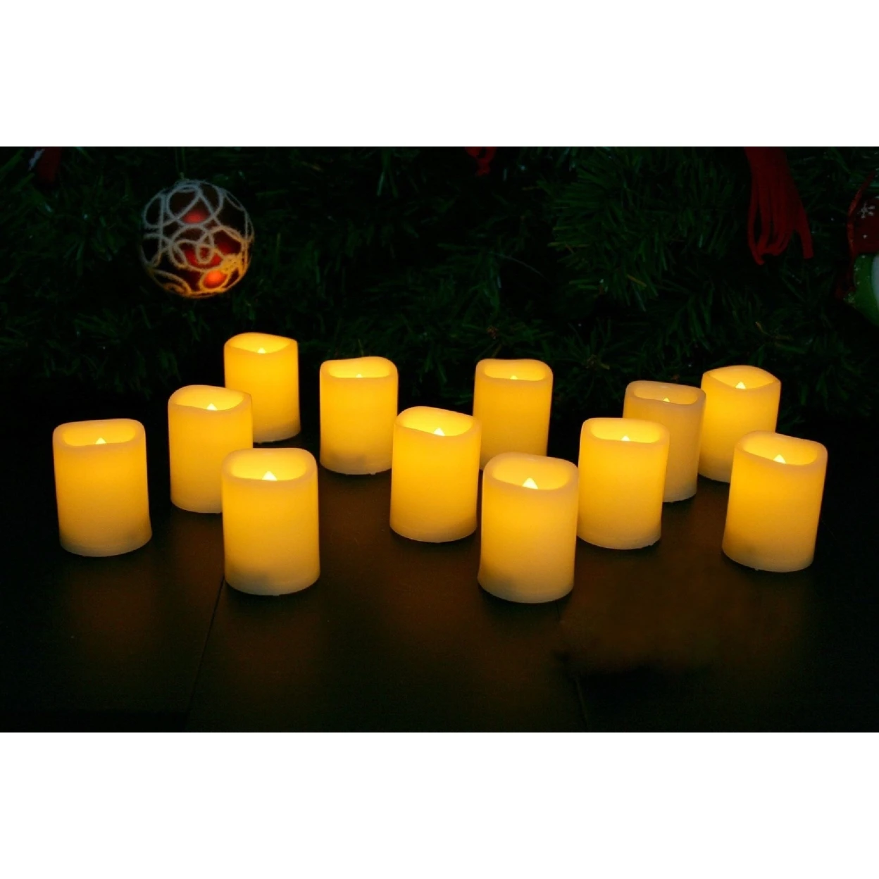 Candle Choice 12 Pieces LED Flameless Battery-operated Votives Candles with Batteries (P38S20405A-12) | Дом и сад